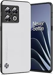 [Puxssul] for OnePlus 10 Pro 5G Case, Soft TPU Artificial Leather case,Extremely Light Ultra-Light Camera Protection Leather Cover Case for OnePlus 10 Pro 5G (White)
