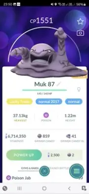 Muk ( Caught In 2017 ) Pokemon Trade Go