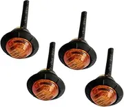 Vaguelly Set of 20 12v 3 Led Round Side Lights Truck Trailer Side Marker and Indicator Lights