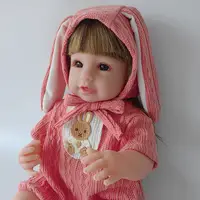 在飛比找蝦皮商城精選優惠-55cm新款重生娃娃兔子睡衣全膠55cm仿真嬰兒玩偶女孩玩具
