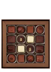 Amedei Non-Alcoholic Praline Gift Box 16pc 165g, Non-Alcoholic Box, 16 Handcrafted Chocolate Pralines, Luscious Creaminess, Premium Chocolate 165g