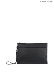 Tommy Hilfiger Black Monogram Pouch Bag (F57109) | $173