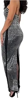[CHYBIGU] Maxi Formal Dresses for Women Wedding Guest Sexy Strapless Sparkly Rhinestone Long Bodycon Vestidos
