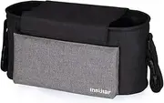 YaSao Universial Stroller Organizer Bag Diaper Bottle Storage Bag Cup Holder with Shoulder Strap Black