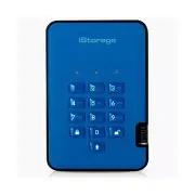 iStorage diskAshur2 HDD 1TB Blue - Secure portable hard drive - Password prot...