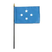 "4x6" Micronesia Flag / Micronesia Desk Flag / Micronesia Stick Flag