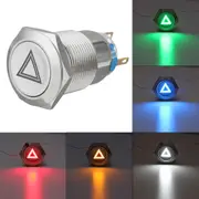 19mm 12V IP65 Push Button Switch Dome Light LED ON/OFF Switches 28 RED