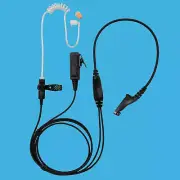 Transparent Air Coil Tube 2-Wire Headphone for Motorola APX7000 APX3000 APX4000
