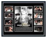 KHABIB VS CONOR MCGREGOR UFC 229 SIGNED PHOTO LIMITED EDITION FRAMED MEMORABILIA