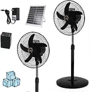 Oscillating Pedestal Fan,Floor Fans/Solar Fans/Camping Fans, Adjustable Height, 10 Speeds, For Bedroom, Home, Office And Warehouse, Factory, Outdoor Use(B1-45CM/18IN)