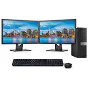 Dell 7040 SFF Desktop PC i7-6700 3.4GHz 16GB RAM 512GB SSD + Dual 24" Monitor - Refurbished