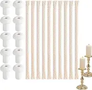 Tiki Torch Wick, Lighting Torches Wick Replacement, 10X Candlemaking Supply Cotton Replacement Parts for Torches, Alcohol Candle Burner