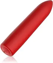Magic Pocket Bullet Vibrator - 3.5 Inch Vibrator Bullet with Tapered Tip - 10 Function Multispeed Mini Vibrator for Women – Lipstick Vibrator Waterproof – Sex Toys for Couples - Red
