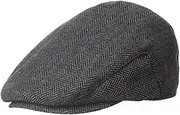 [OVOY] Kids Classic Herringbone Tweed Flat Cap Wool Blend Newsboy Ivy Hat for 5-9 Years Old