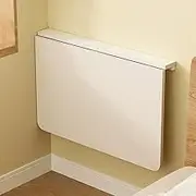 31x24in Folding Table Wall Mounted Folding Table, White Floating Desk for Wall, Foldable Wall Mounted Work Bench Drop Leaf Dining Table
