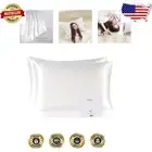 Hypoallergenic Silk Pillowcase Set - 2 Pack Queen 20''x30'' for Skin & Hair Care