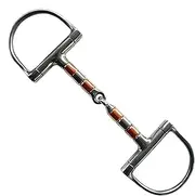 Hobngmuc Stainless Steel Horse Snaffle Bit, Copper Mouth Snaffle Bit, D-Ring Snaffle Bits, Single Joint Horse Bit, Horse Bit Ring, Equestrian Supplies
