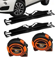 Wheel Alignment Tool - 2 Pieces Toe Alignment Tool Plate | Front End Alignment Tool with 5m Measuring Tape | Alignment Plates Stainless Steel Wheel Fitment Tool | Tire Repair Accessories
