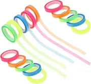 Uonlytech 15Rolls Fluorescent Highlighter Tape Multi Color Removable Sticky Tabs for Page Marking for School and Office Use Portable and Easy to Carry