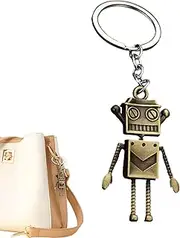 [Generic] Robot Keychains - Retro Hip Hop Alloy Keyrings, Creative Movable Robot Keychains | Flexible Funny Robot Shape Keychains, Women Men Car Door Keys Holder Robot Bag Purse Charm for Home Use