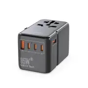 MINIX TP85 Universal Travel Adapter with 85W PD Ports GaN International AC So...