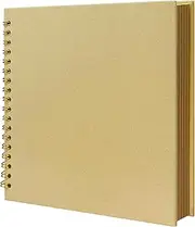 HenPisen Scrapbook Album 8 x 8 Inch 20 Sheets/40 Pages Brown Hardcover Kraft Paper DIY Scrap Book Photo Albums, Memory Book for Baby, Wedding, Anniversary and Family
