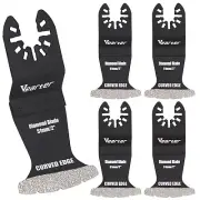 Verater 5Pcs Diamond Oscillating Multi Tool Blade Mortar Cutting Grout Removal