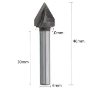Tools Groove Bits 6*10mm Acrylic MDF PVC Tungsten Steel End Mill CNC 60 Degrees