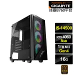 【技嘉平台】I5十四核GEFORCE RTX 4060{滿天星GK02C}電競電腦(I5-14500/B760/16G/1TB)