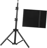 MOBUTOFU Projector Stand Tray with Flat Base Adjustable Height Projector Tripod for Laptops Tablets and Live Sound Cards Heavy Duty Design for Home Cinema Office and School Use