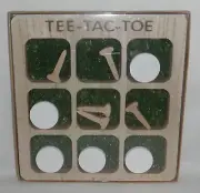 Tee Tac Toe Golf Themed Wood Wooden Tic Tac Toe Game Eccolo World Traveler