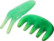 Massaging Comb for Head 2pcs Y-shaped Scraping Forks for Scalp Treatment Stress Reduction