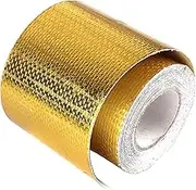 Aluminum Foil Tape Roll, Heat Insulation Strip, Car Exhaust Wrap, High Temp Seal, Patching Layer, Gold Silver Options, Compatible Fitment Use, for Minivan Caravan Modification