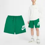 【NIKE 耐吉】短褲 CLUB SHORTS 男款 綠 白 梭織 抽繩 棉褲(FN3304-365)