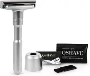 Adjustable Double Edge Classic Safety Razor (Regular Handle with Stand)