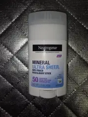 Neutrogena Mineral Ultra Sheer Face & Body Stick Sunscreen 1.5oz Exp 11/2025