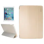 For iPad 2018,2017 Case,Elegant Silk Textured Smart Durable Leather Cover,Gold