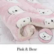 Soft Flannel Thickened Pet Soft Fleece Pad Pet Blanket Bed Mat For Puppy Dog Cat Sofa Cushion Home Rug Keep Warm Sleeping Cover hot pink S 32x25cm