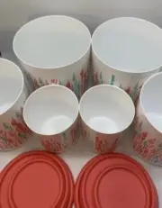 Tupperware Set of 6 One Touch Canister $85