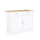 Rolling Kitchen Island Bar Cart Rolling Cabinet Wheels Drop Leaf Top Bench