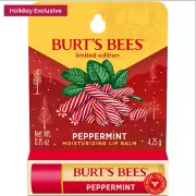 BURT'S BEES - LIMITED EDITION! Peppermint Lip Balm 10pk, 100% Natural