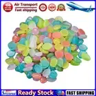 LF# 100Pcs Reusable Glow In The Dark Pebbles for Outdoor Landscaping (Colorful)