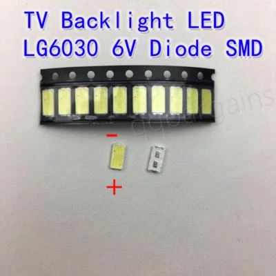 TV Backlight LED Diode SMD 6030 6V Samsung Vizio LG RCA Lamp Beads Strip 10PCS