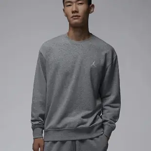 【NIKE 耐吉】長袖上衣 圓領運動衫 法式毛圈 籃球 AS M J ESS FLC CREW LB 男 灰(FQ1865091)