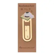 2 PC Cute Cats Reading Book Gold-plated Metal Bookmark Cartoon Animals Bookmark Gift Stationery Book Folder School Supplies