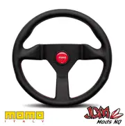 GENUINE MOMO Montecarlo W/ Red Stitching Steering Wheel 320mm