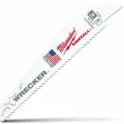 Milwaukee WRECKER BI-METAL RECIPROCATING SAW BLADES 230mm 25Pcs 8-TPI Wood&Metal