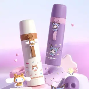 【SANRIO 三麗鷗】美樂蒂大耳狗304便攜提手不鏽鋼保溫杯500ml(酷洛米 帕恰狗)(保溫瓶)