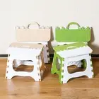 Easy Carry Plastic Stool Portable Footstool Lightweight Folding with Handle