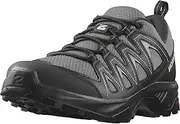 [Salomon] Men's X Braze Hiking Shoe, Pewter Black Feather Grey, 8 US
